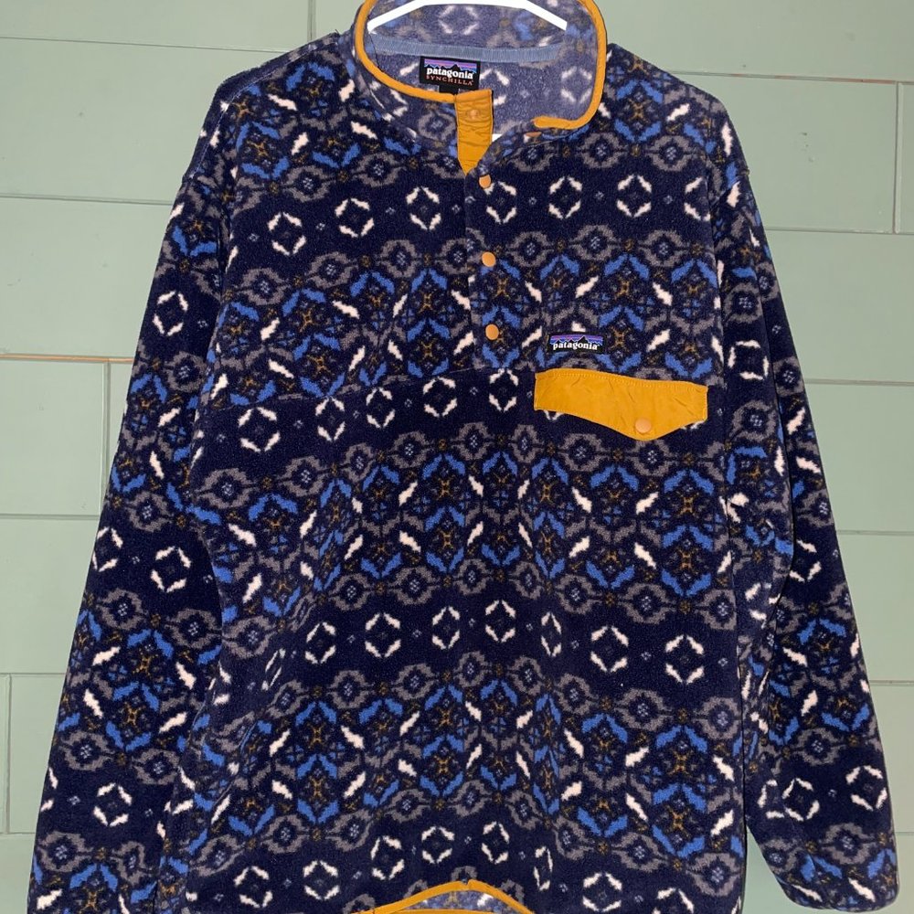 🤩rare Patagonia synchilla fleece pullover size mens M.